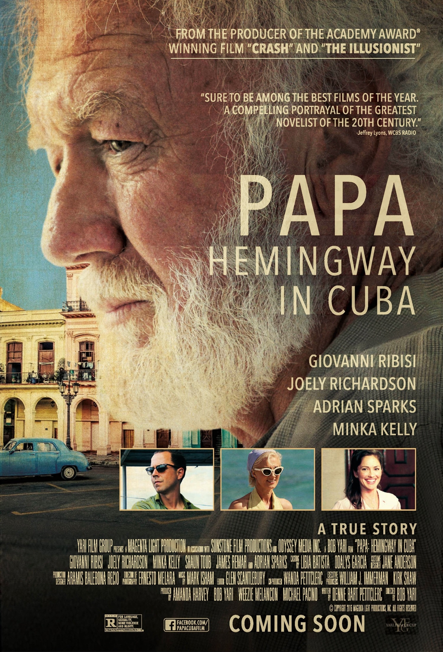 La locandina del film del 2015 Papa Hemingway in Cuba, interpretato da Adrian Sparks