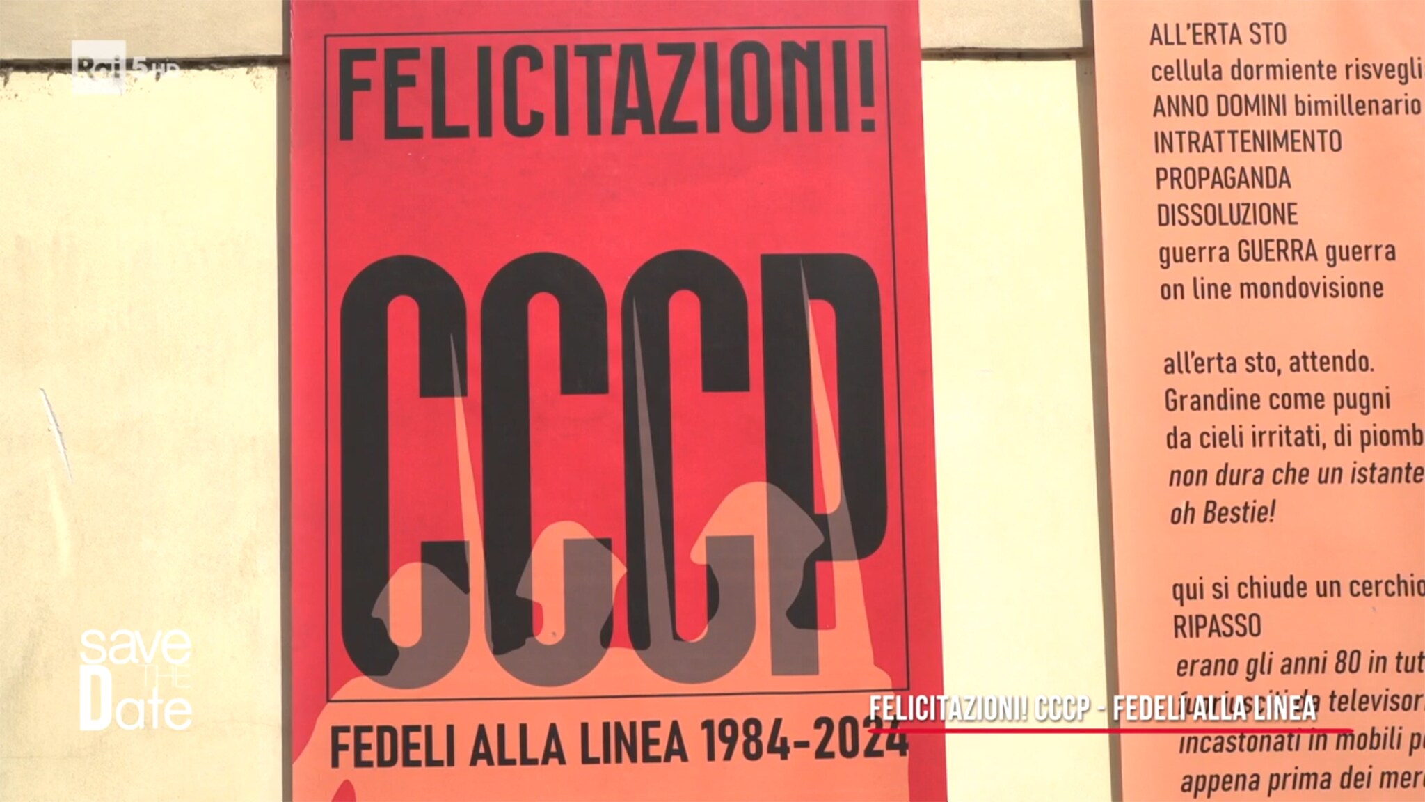 FELICITAZIONI CCCP Fedeli Alla Linea 1984 2024 Arte Rai Cultura