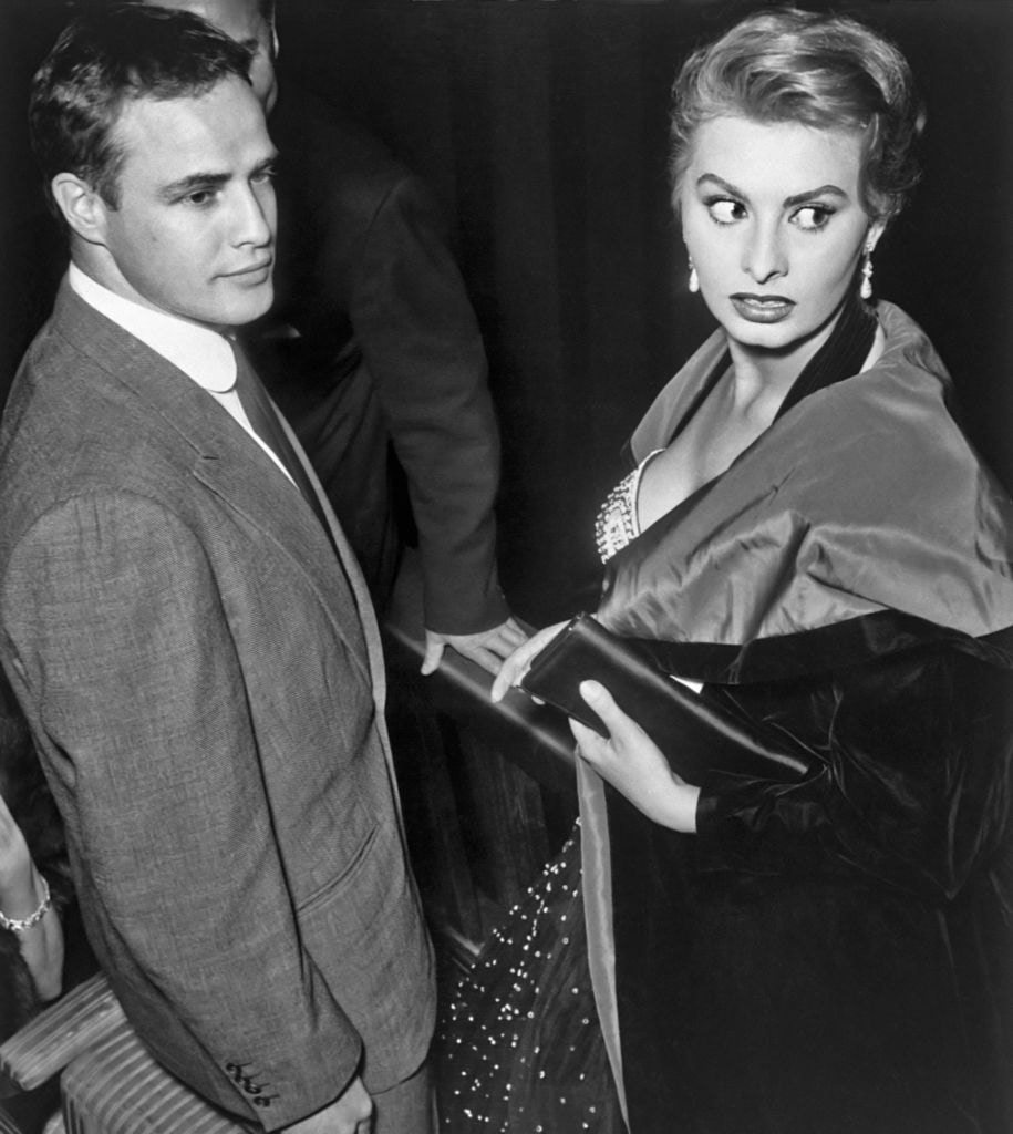 Marlon Brando e Sophia Loren a Roma nel 1954
