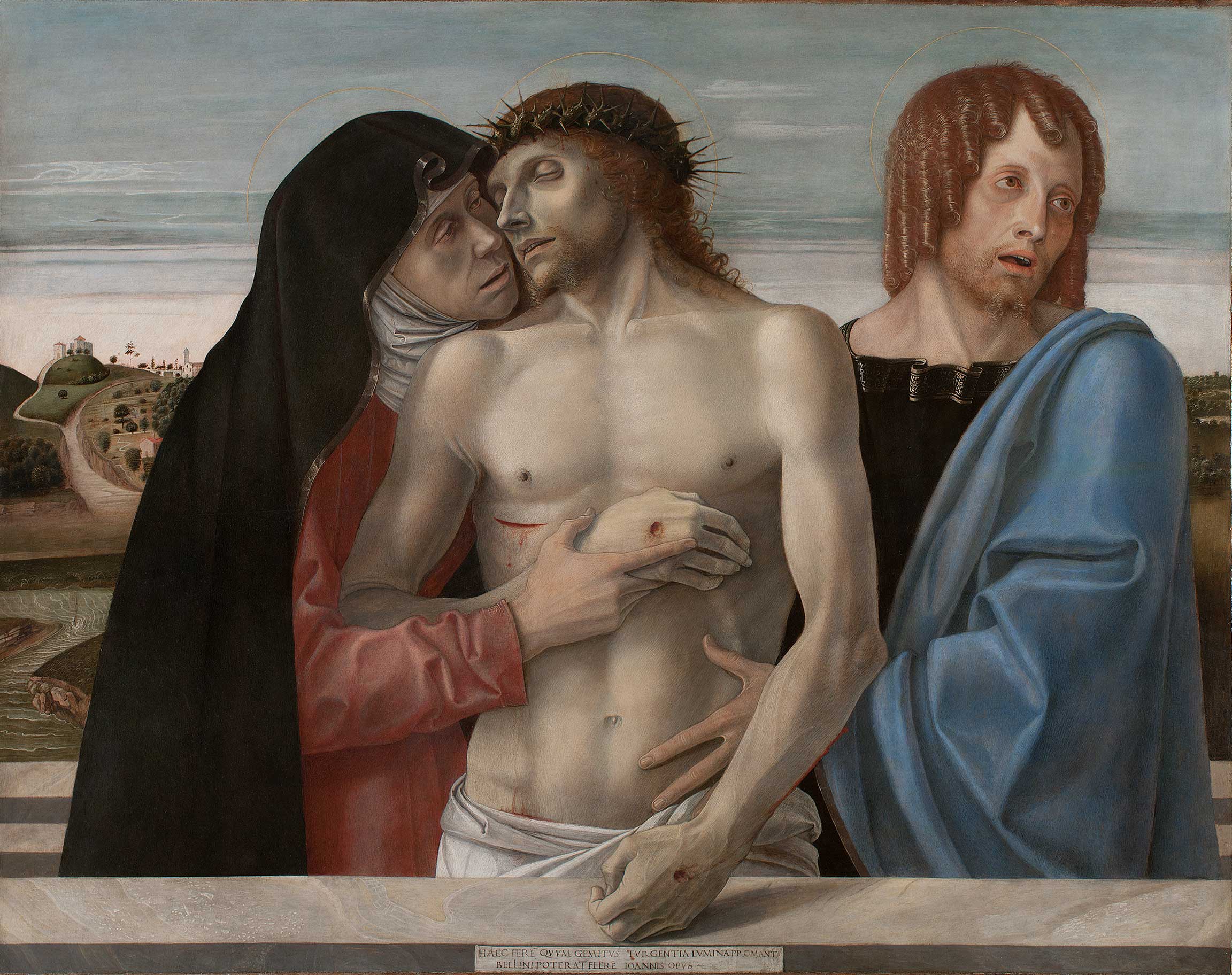 Giovanni Bellini, Pietà, 1460 circa, tempera su tavola, cm 86 × 107