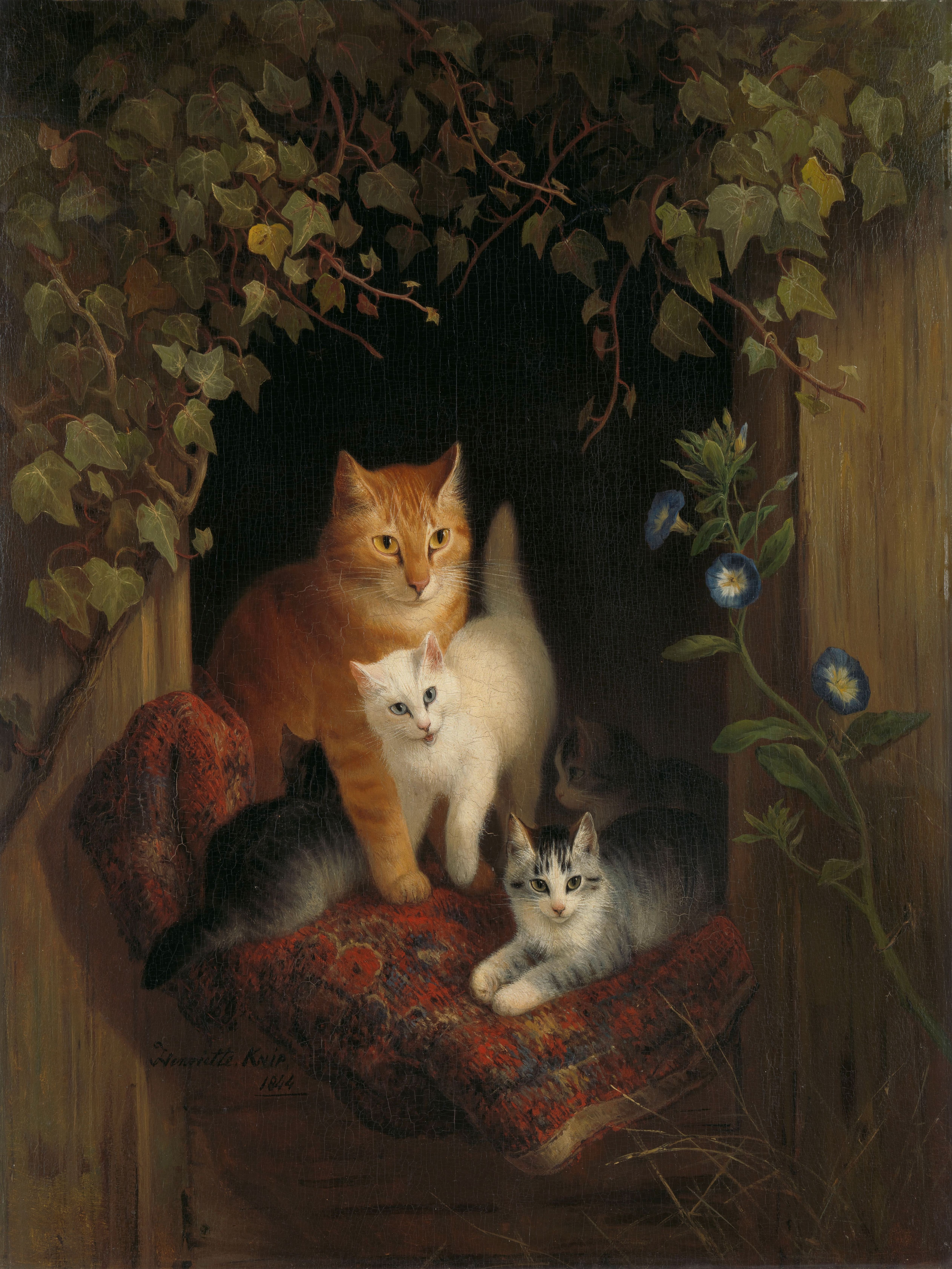 Henriëtte Ronner-Knip, Gatta con i cuccioli, 1844, Amsterdam, Rijksmuseum