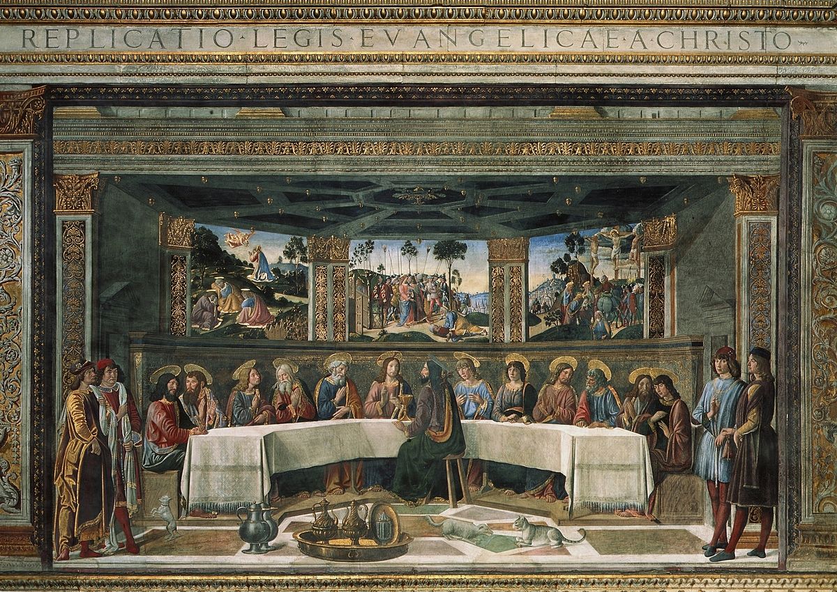 Cosimo Rosselli, L’ultima cena, 1482, affresco, Cappella Sistina, Musei Vaticani