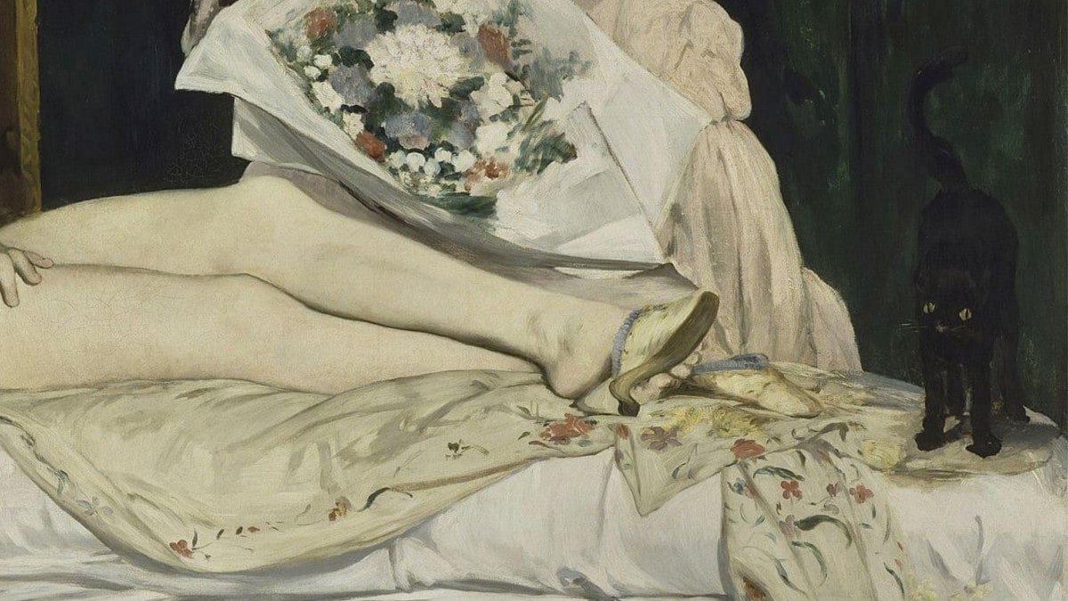  Édouard Manet, Olympia (DETTAGLIO), olio su tela, 1863, Musée d'Orsay, Parigi