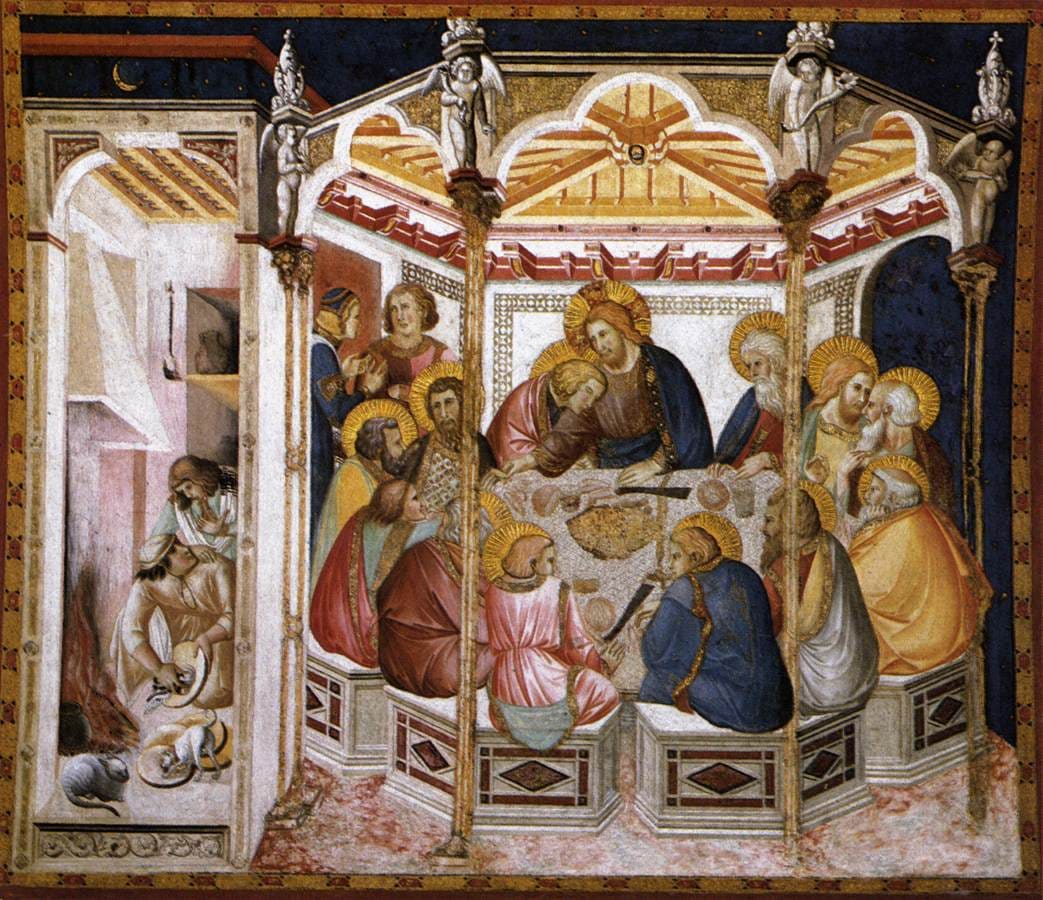 Pietro Lorenzetti, Ultima Cena (dettaglio), 1320, Basilica di San Francesco d’Assisi