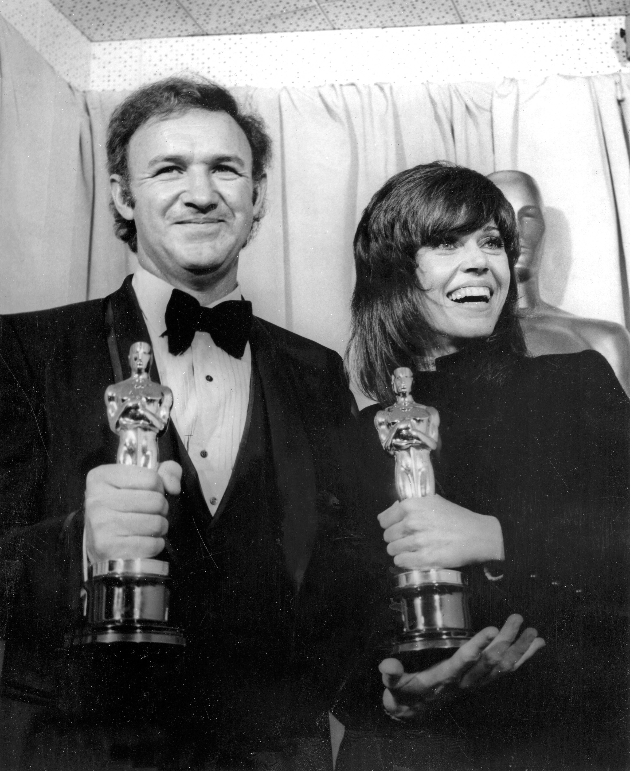 Con Jane Fonda alla cerimonia degli Oscar del 1972