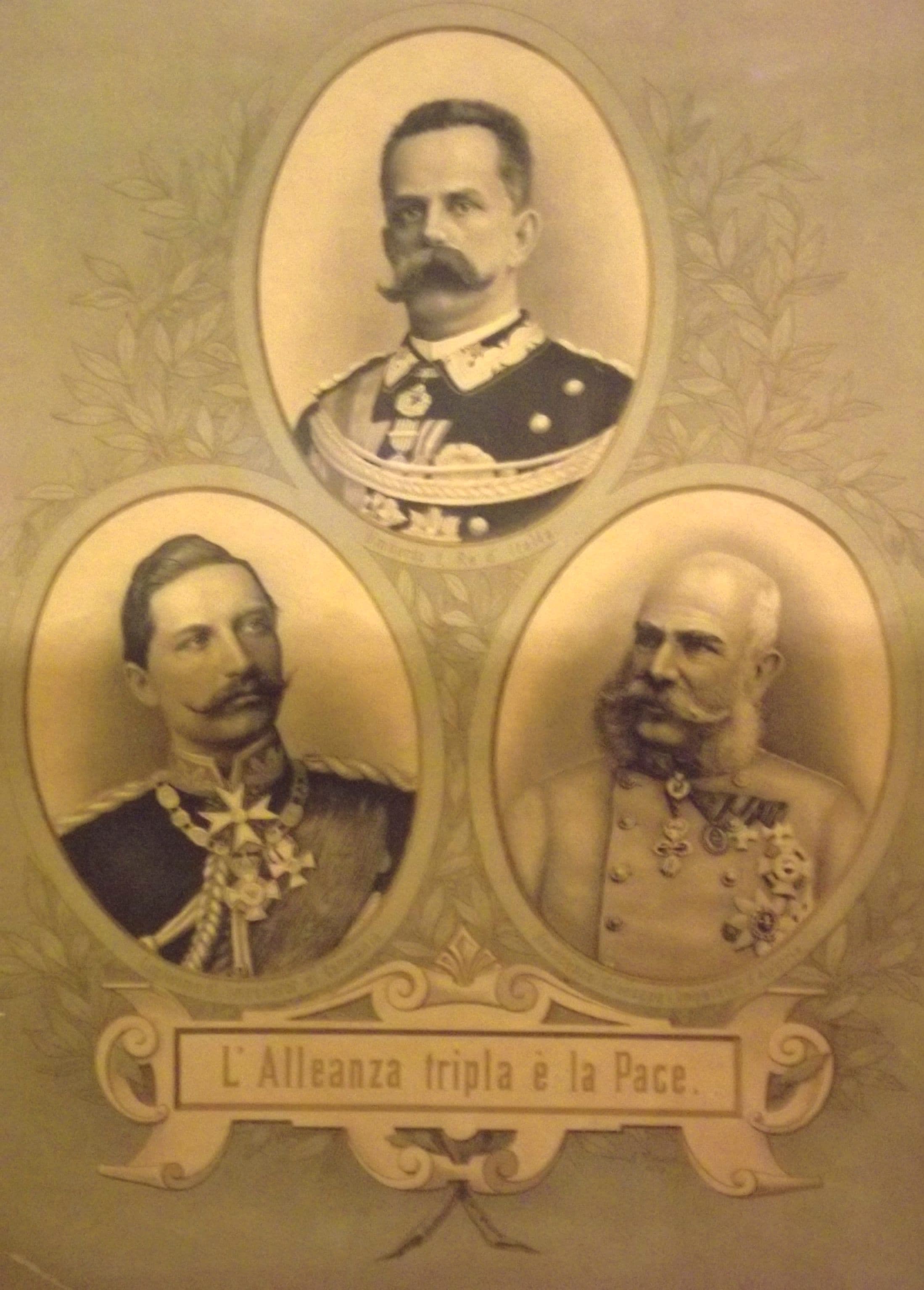 Umberto I, Gugliemo II e Francesco Giuseppe